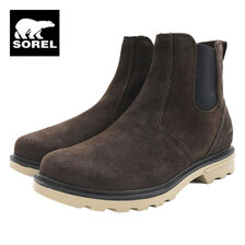 SOREL CARSON CHELSEA WP Blackened Brown/Khaki II NM4900-205画像