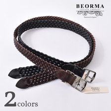 BEORMA LEATHER COMPANY 28mm BASKET WEAVE PLAITED BELT P0058画像