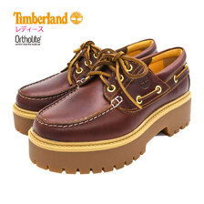 Timberland Womens PREMIUM PLATFORM 3 EYE Burgundy Full Grain A2QDM画像