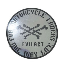 EVILACT Double Cross Bone Round Sticker L画像