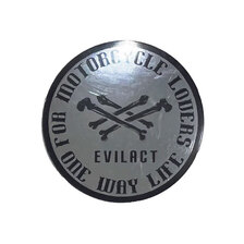 EVILACT EVILACT Double Cross Bone Round Sticker S画像