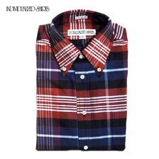 INDIVIDUALIZED SHIRTS L/S STANDARD FIT B.D. TARTAN OXFORD SHIRTS red x navy画像