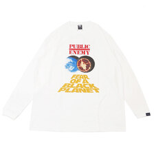 APPLEBUM 911 IS A JOKE L/S T-shirt PUBLIC ENEMY Collection WHITE画像