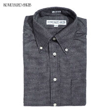 INDIVIDUALIZED SHIRTS L/S STANDARD FIT B.D. HOUNDTOOTH FLANNEL SHIRTS black画像