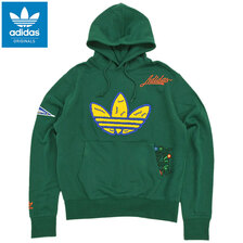 adidas C Badge Pullover Hoodie Originals COLLEGE GREEN IL2354画像