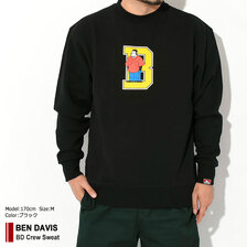 BEN DAVIS PRINT SWEAT CREW BD BDZ3-2000画像