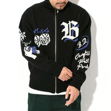 BEN DAVIS SCRIBBLED KNIT JACKET I-23780072画像