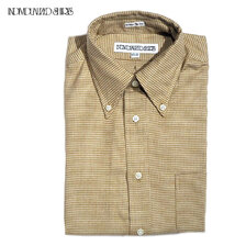 INDIVIDUALIZED SHIRTS L/S STANDARD FIT B.D. HOUNDTOOTH FLANNEL SHIRTS gold画像