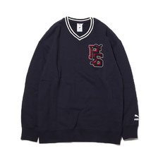 PUMA &times; STAPLE V-NECK CREW TR NEW NAVY 622243-16画像