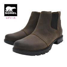 SOREL EMELIE III CHELSEA WP Tobacco/Black NL5018-256画像