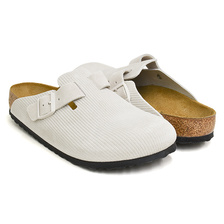 BIRKENSTOCK BOSTON ANTIQUE WHITE / EMBOSSED SUEDE NARROW 1025270画像