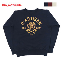 STUDIO D'ARTISAN クルーネック プリント スウェット 8124B画像