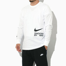 NIKE Big Swoosh L/S Tee White FJ1120画像