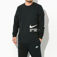 NIKE Big Swoosh L/S Tee Black FJ1120画像