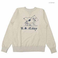 Buzz Rickson's &times; PEANUTS SET-IN CREW SWEAT "U.S.NAVY" BR69274画像