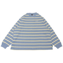 APPLEBUM Bonita Border L/S T-shirt SMOKE BLUE 2321102画像
