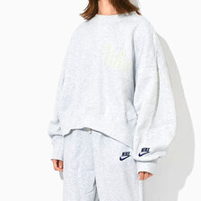 NIKE Womens NCPS Fleece OOS Crew Sweat Lt.Grey FQ7978-051画像
