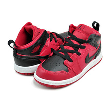 NIKE JORDAN 1 MID (TD) gym red/black-white 640735-660画像
