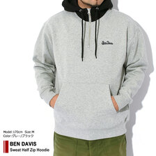 BEN DAVIS Sweat Half Zip Hoodie BDZ3-3506画像