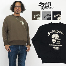Langlitz Leathers クルーネック 裏起毛 スウェット LLC-007 DHC-1画像