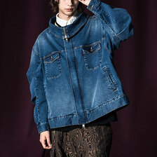 glamb Hi Neck Denim Jacket GB0124-JKT04画像