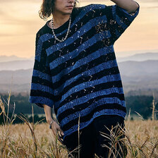 glamb Short Sleeves Border Knit GB0124-KNT09画像