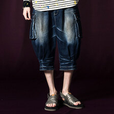 glamb Cropped Denim Cargo Pants GB0124-P02画像
