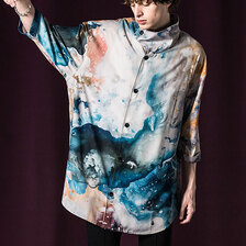 glamb Watercolor Hi Neck Shirts GB0124-SH06画像