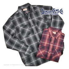 SUGAR CANE TWILL CHECK WORK SHIRT SC29149画像