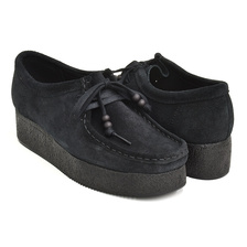 Clarks WOMENS WALLACRAFT BEE BLACK SUEDE 26173497画像
