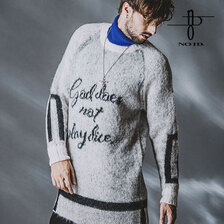 NO ID. BLACK メッセージ BIGプルオーバーニット 453010-633K画像