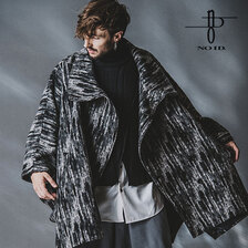 NO ID. BLACK ハイカラーポンチョコート 453006-641C画像