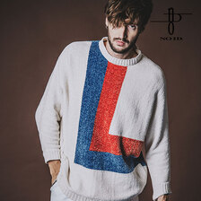 NO ID. BLACK チェンジングドルマンスリーブプルオーバーニット 453010-645K画像