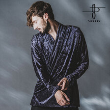 NO ID. BLACK ベロアカシュクールドレープPO 453006-649T画像