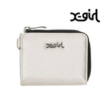 X-girl FAUX LEATHER ZIP MINI WALLET 105234054024画像