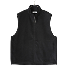 marka ZIP UP VEST - wool silk beaver - M23D-10BL01A画像