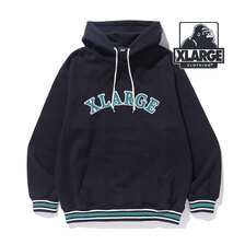 X-LARGE STRIPED RIB HOODED SWEATSHIRT XLARGE 101234012006画像