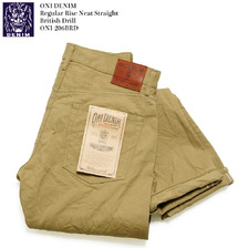 ONI DENIM Regular Rise Neat Straight British Drill ONI-206BRD画像
