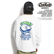 CUTRATE &times; VENICE8 COFFEE HOUSE SUBMARINE SAND DROP SHOULDER CREW NECK SWEAT CR-23AW012画像