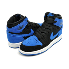 NIKE JORDAN 1 RETRO HIGH OG (PS) black/royal blue-white FD1412-042画像