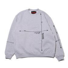 PLEASURES INTERSECTION CREWNECK GREY P23W024画像
