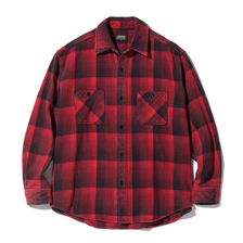 SUGAR CANE 8/2 HEAVY TWILL OMBRE CHECK WORK SHIRT AGED MODEL SC29180画像