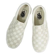 VANS CLASSIC SLIP-ON STITCH CHECKERBOARD MARSHMALLOW VN000BVZCDA画像