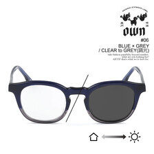 OWN #06 BLUE×GREY / CLEAR to GREY(調光) OW-06BLGY-PHGY画像