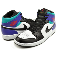NIKE AIR JORDAN 1 MID white/black-bright concord DQ8426-154画像