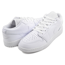 NIKE AIR JORDAN 1 LOW (GS) white/white-wht 553560-136画像