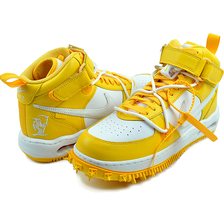 NIKE AIR FORCE 1 MID SP LTHR OFF-WHITE white/wht-varsity maize DR0500-101画像