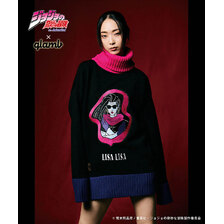 glamb &times; ジョジョの奇妙な冒険 Lisa Lisa Turtle Knit GB0124-JJ06画像
