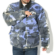 STUSSY SHOP JACKET SPRAY DYE CANVAS 115727画像