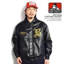 BEN DAVIS BD FAUX LEATHER JACKET T-23780015画像